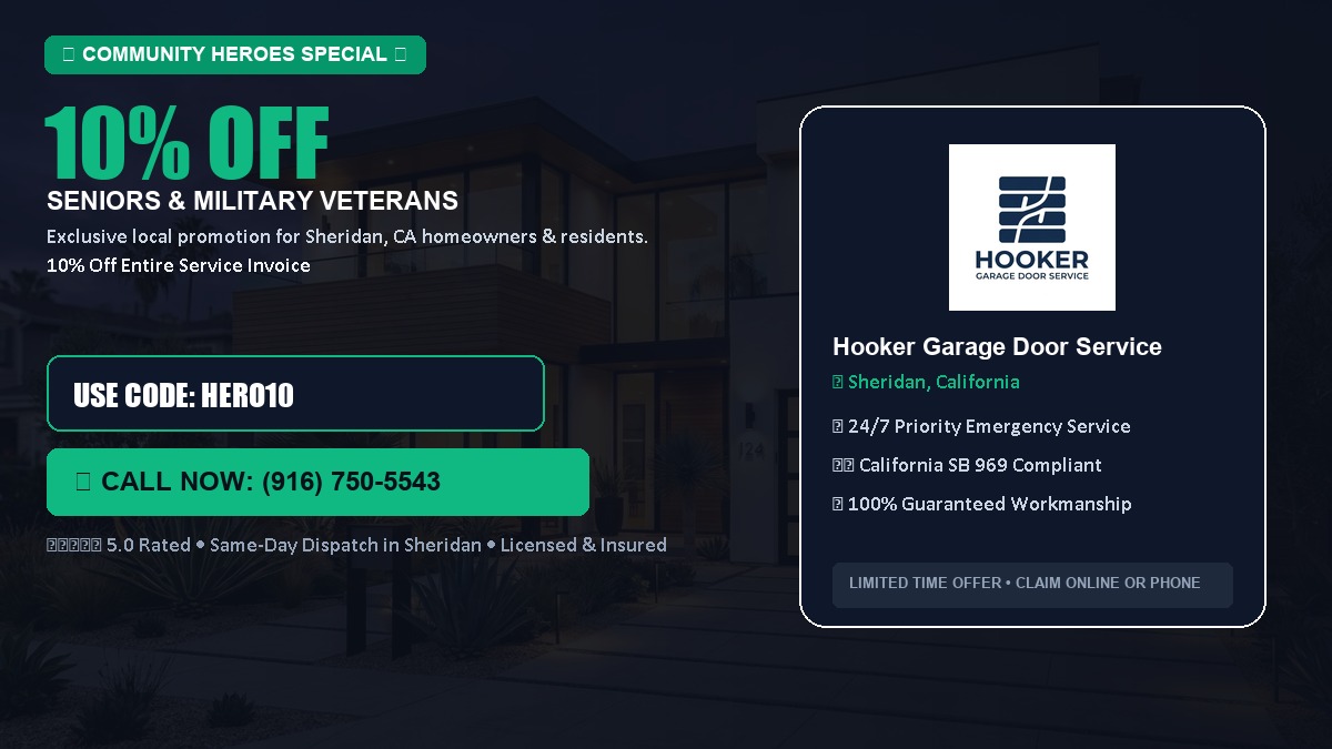 10% OFF Senior Citizens (65+) & Military / Veteran Community Discount in Sheridan, CA